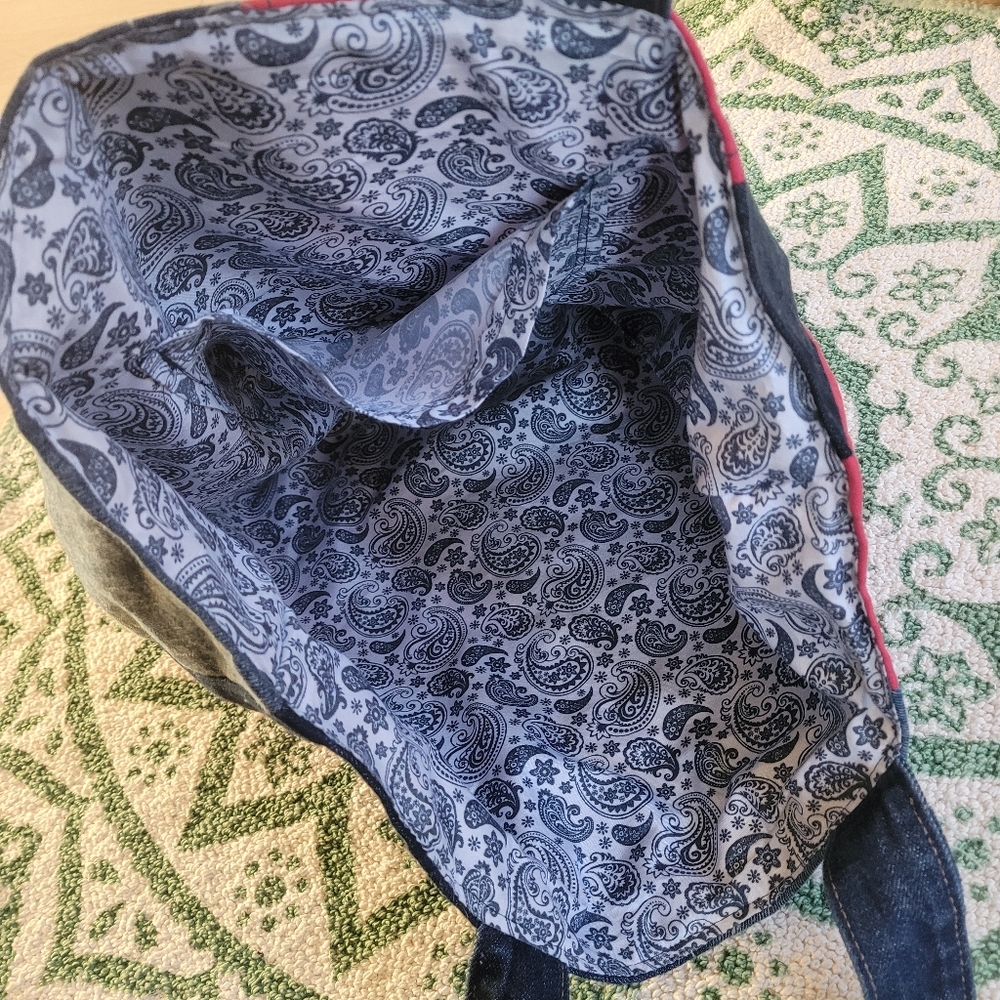 Denim patchwork tote bag - Picture 10 of 10